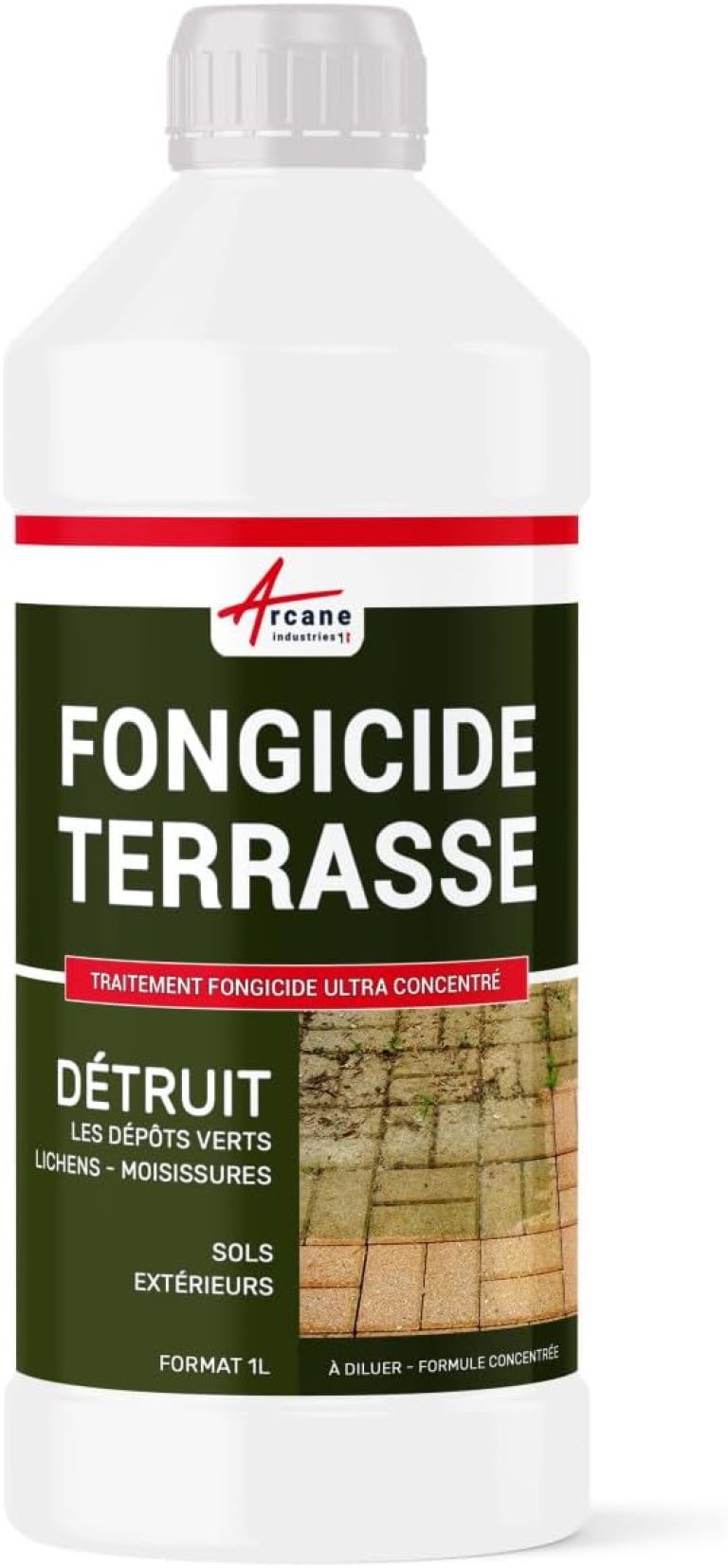 Anti Mousse Terrasse Produit Concentré pour 250m² 1 L Arcane Industries
