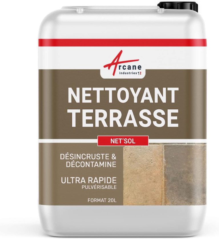 NET'SOL 20 L Nettoyant Terrasse Dalles Pierre Naturelle Effet Immédiat Arcane Industries