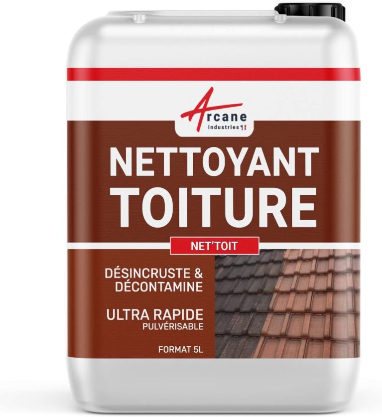 Nettoyant Toiture Action Ultra Rapide 5 L Tuile Béton Ardoise Arcane Industries