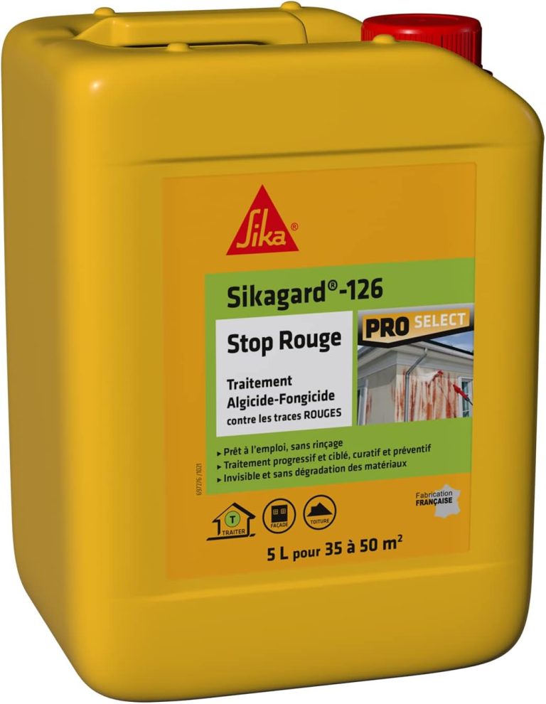 SIKA Traitement Algicide Fongicide Sikagard 126 Stop Rouge 5 L Elimine Algues Rouges