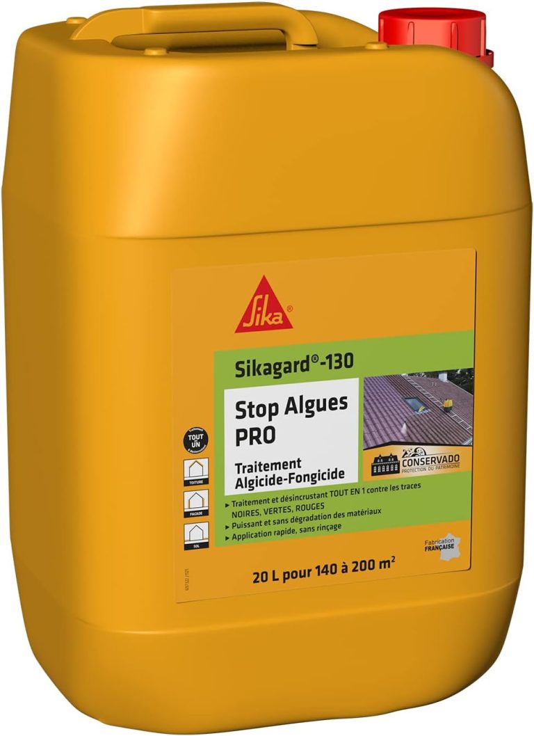 SIKA Traitement Algicide Fongicide Sikagard 130 Stop Algues Pro 20 L Prêt à l'Emploi